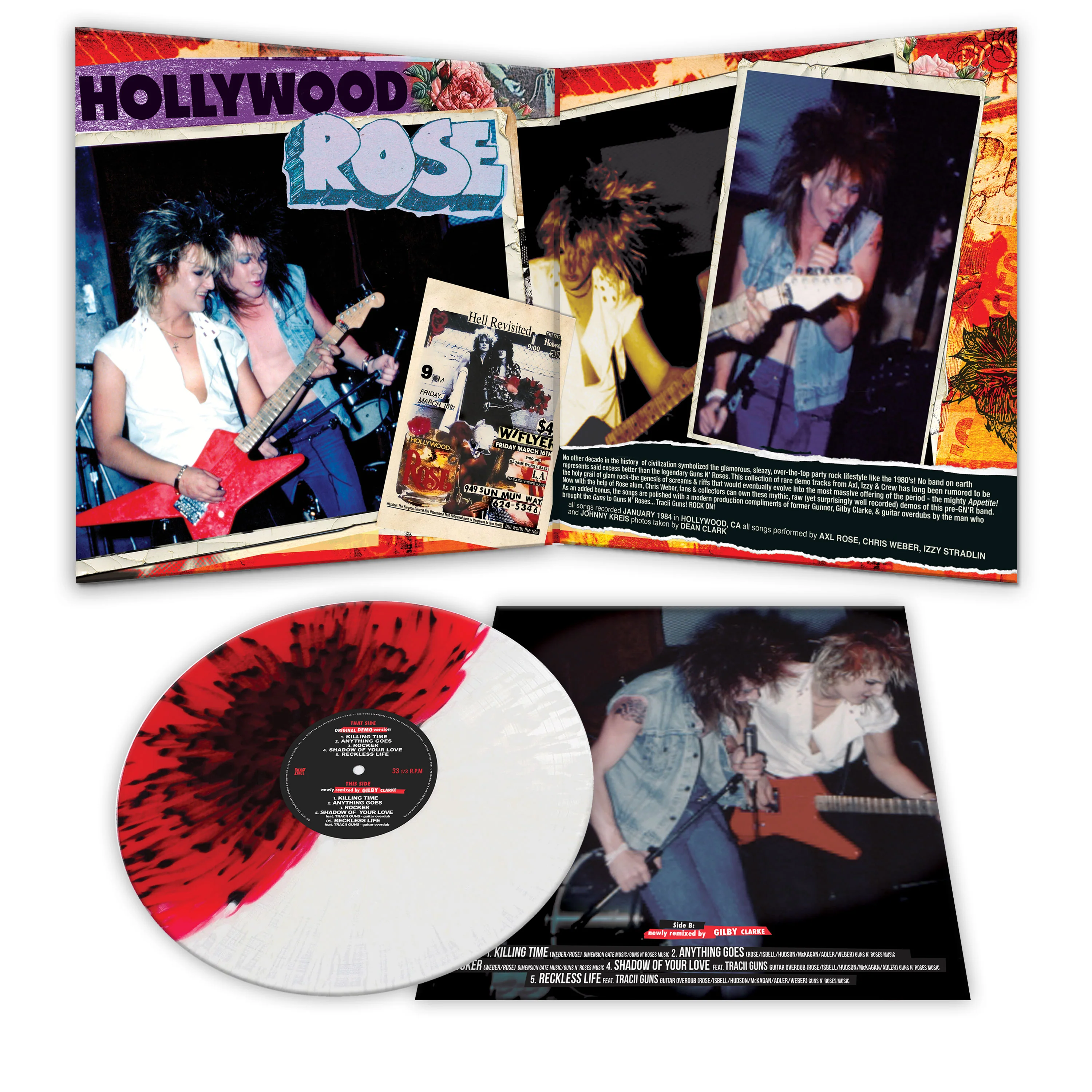 Hollywood Rose - The Roots of Guns N' Roses (Limited Edition Red-White Split Splatter Vinyl) - Image 3