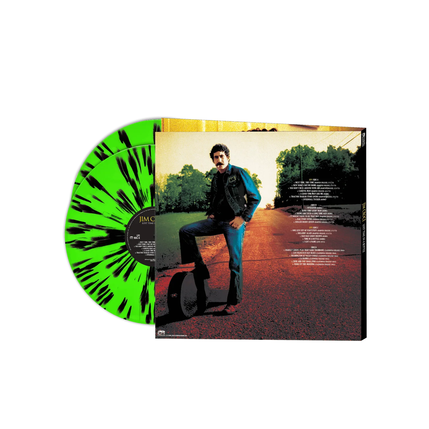 Jim Croce - Lost Time In A Bottle (Lime Green/Black/Splatter Double Vinyl LP) - Image 2