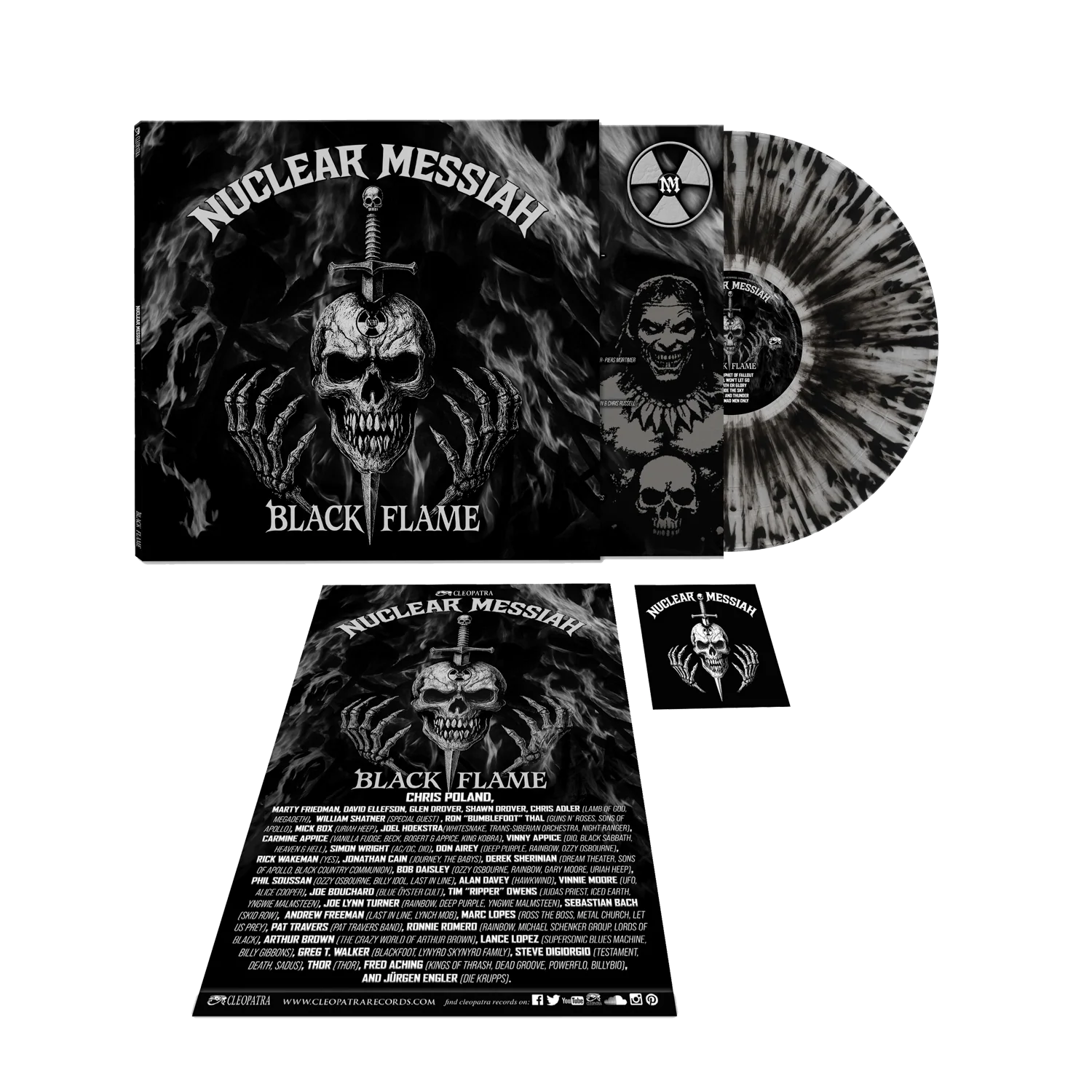 Nuclear Messiah - Black Flame (Clear/Silver/Black Splatter Vinyl LP)