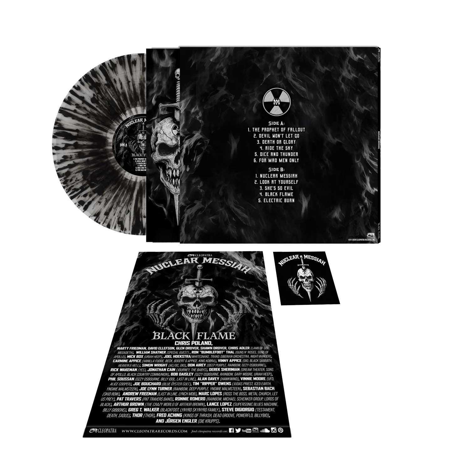 Nuclear Messiah - Black Flame (Clear/Silver/Black Splatter Vinyl LP) - Image 2