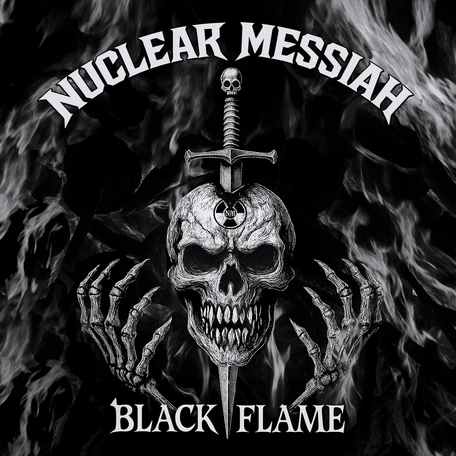 Nuclear Messiah - Black Flame (Clear/Silver/Black Splatter Vinyl LP) - Image 3