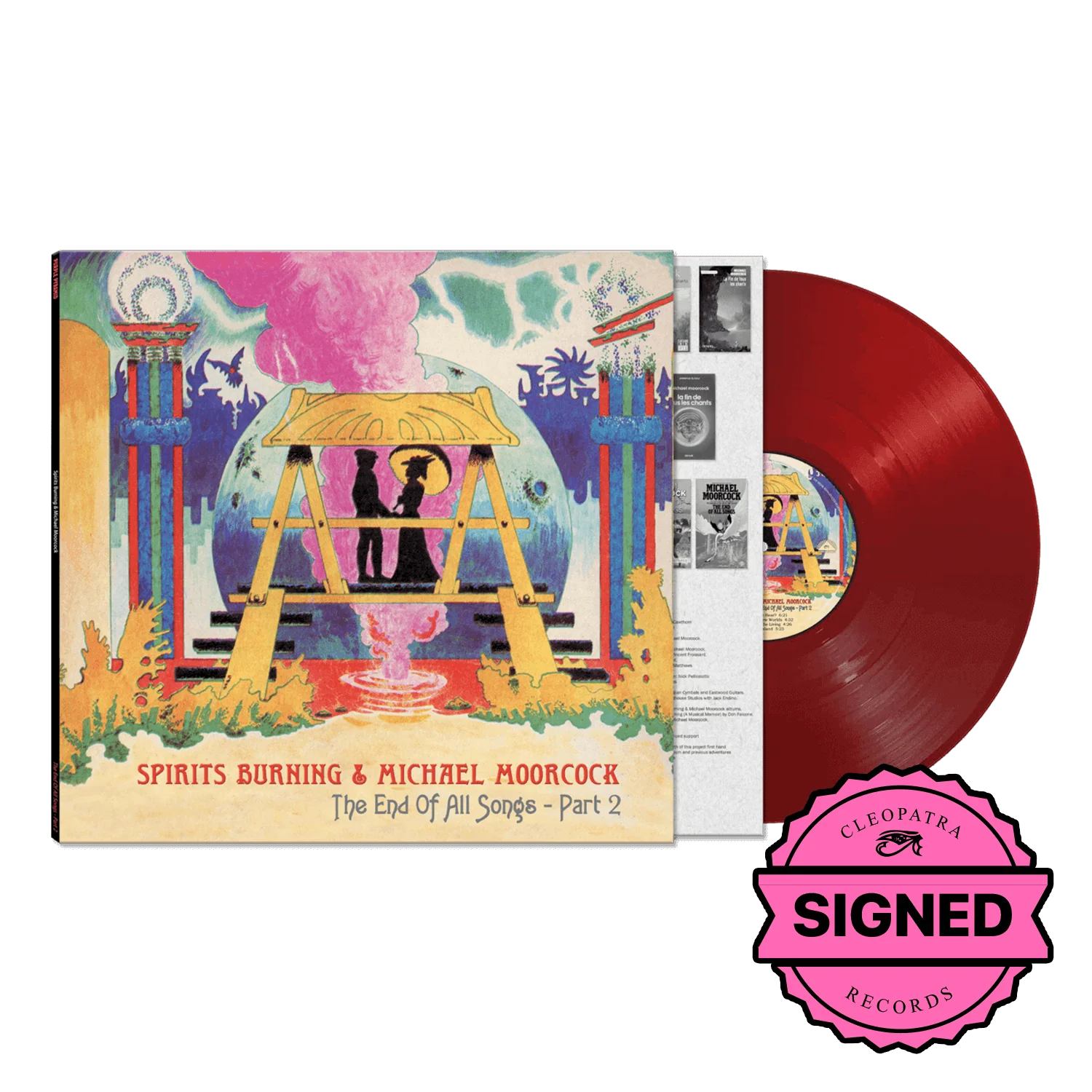 Spirits Burning & Michael Moorcock - The End Of All Songs - Part 2 (Red Vinyl LP - Signed by Michael Moorcock)