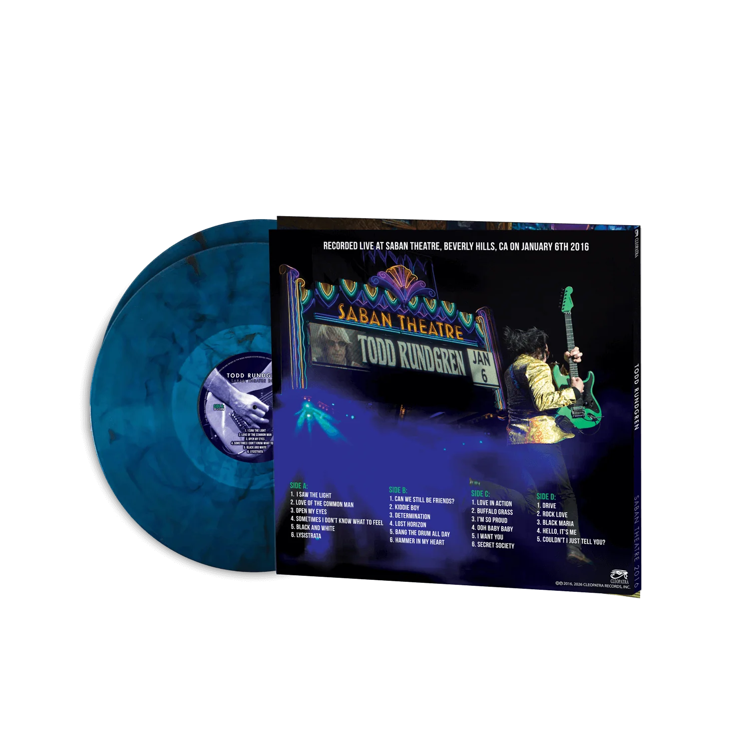 Todd Rundgren - Saban Theatre 2016 (Blue Marble Double Vinyl LP) - Image 2
